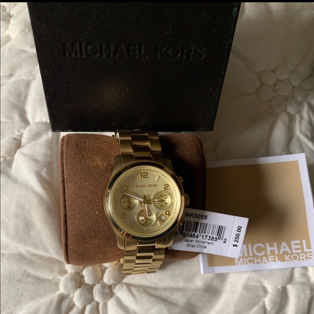 Gold Michael Kors Unisex Watch